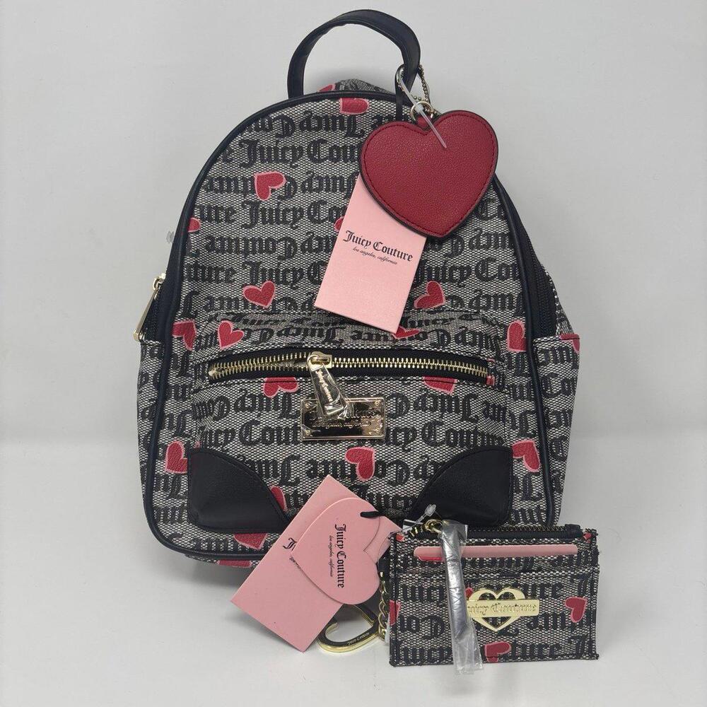 Juicy couture heart backpack viral TikTok bundle mini wallet